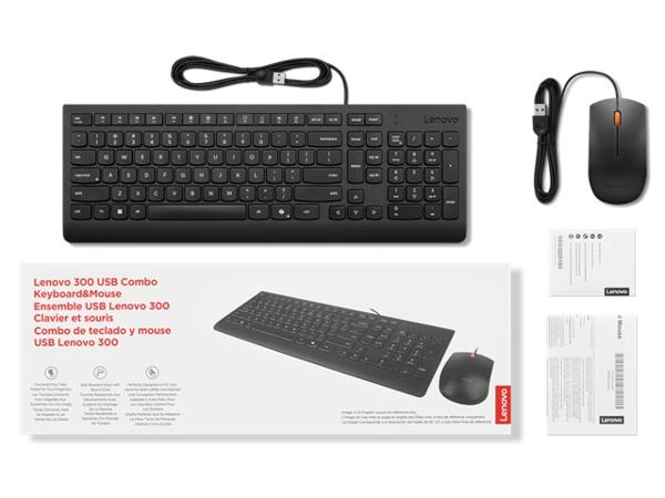 [Lenovo 300 USB Combo Keyboard & Mouse - US English] | LenovoOnline.mk